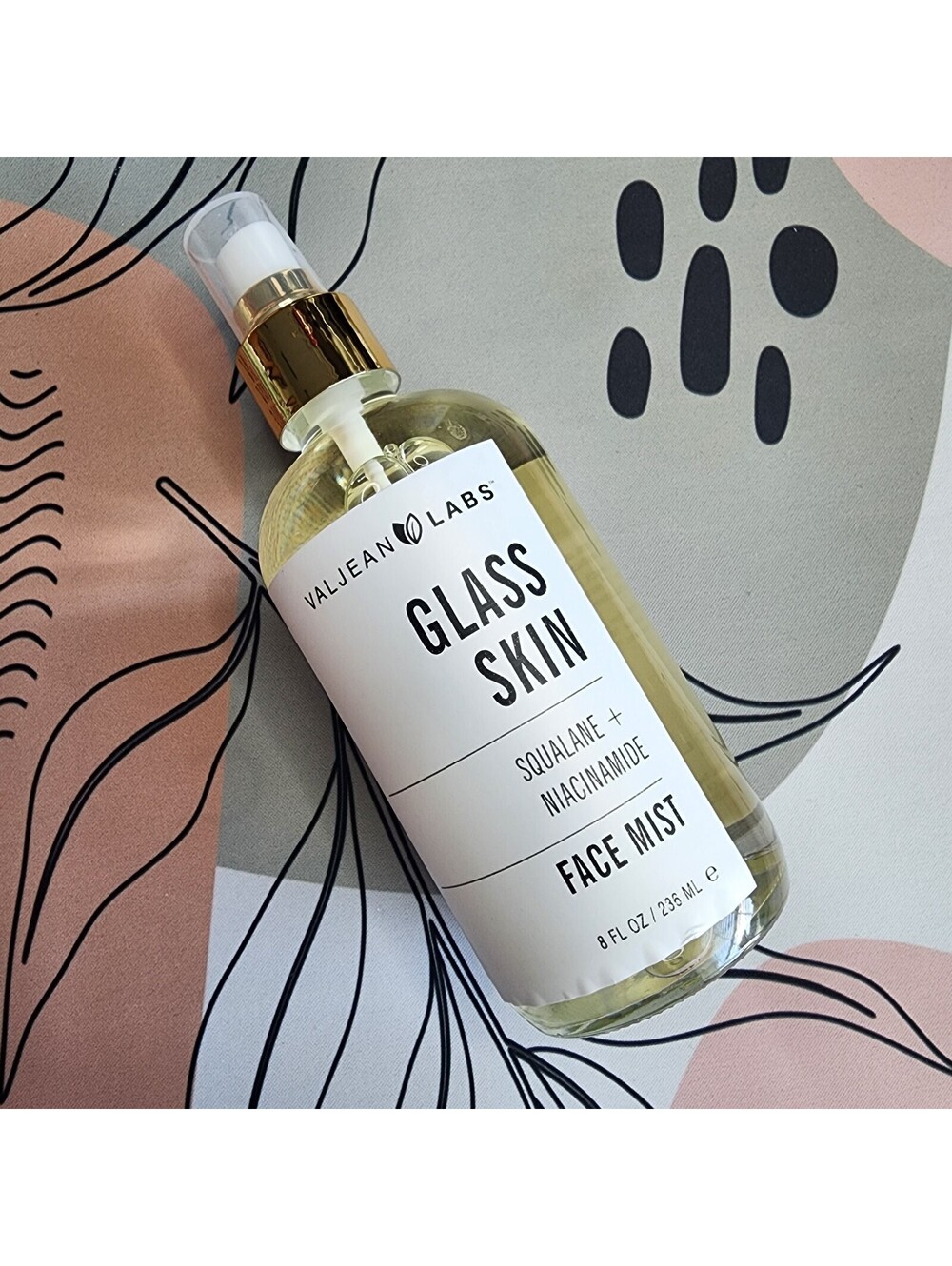 Valjean Labs Glass Skin Face Mist with Squalane and Niacinamide 8 fl oz